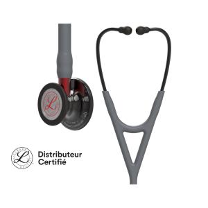 Stéthoscope Littmann Cardiology IV - 6183 - gris haut poli finition rouge et fumée édition limitée
