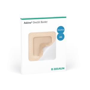 Askina DresSil Border Medicazione in schiuma tri-strato 7,5 x 7,5 cm