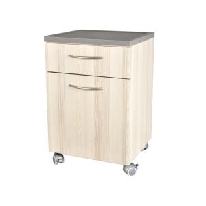 Comodino Artemide con cassetto - beige striato