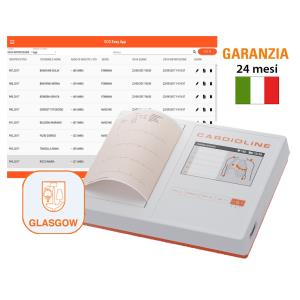 Cardioline ECG200L a 12 derivazioni e 3/6/12 canali con Glasgow e Easy App