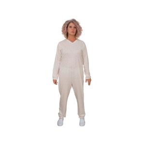 Pyjama de santé antimanipulation manches longues femme 100 % coton