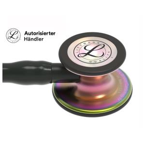 Littmann-Stethoskop Cardiology IV - 6165 - schwarz, Bruststück regenbogenfarben