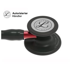 schwarz mit Feinbearbeitung in schwarz und rot