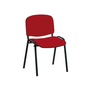 Chaise ISO - tissu - rouge