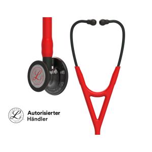 Littmann-Stethoskop Cardiology IV - 6182 - Hochglanz-Smoke-Bruststück, roter Schlauch Limited Edition