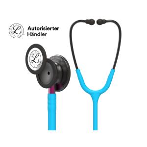 Littmann Classic III-Stethoskop - 5872 - türkis, mit pinkfarbenem Schlauchanschluss, Smoke-Edition Bruststück