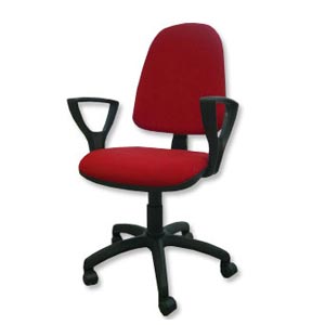 Cuneo: cadeira de escritório - tecido - vermelho