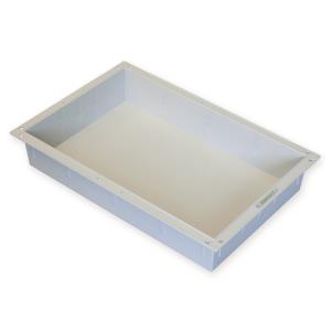 Vassoio in plastica per carrelli ISO - grigio - 600 × 400 × h 100 mm