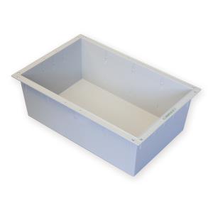 Vassoio in plastica per carrelli ISO - grigio - 600 × 400 × h 200 mm
