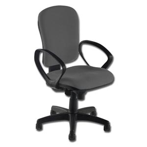 Cadeira de escritório Cremona - tecido - cinza