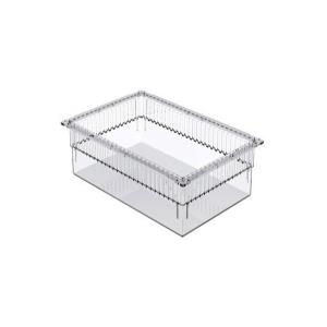 Cestello in plastica per carrelli ISO - trasparente - 600 × 400 × h 200 mm