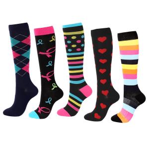 4 Paia Calze A Compressione Graduata LuckyRocky - Bianche, Taglia S/M, Unisex - Foto 2