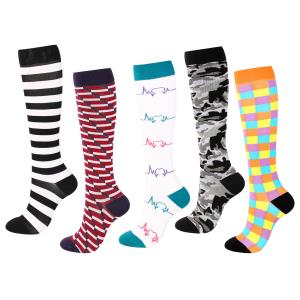 Meias de compressão gradual Funny Twist - tamanho L-XL