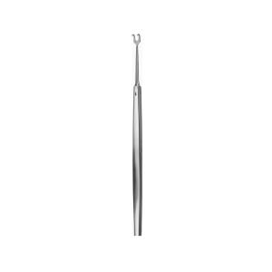 Aesculap Uncino per iride Rollet con 2 denti acuti - 13 cm