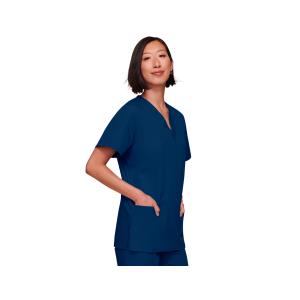 Cherokee WorkWear Originals Túnica unisexo com decote em V azul-marinho - XXS