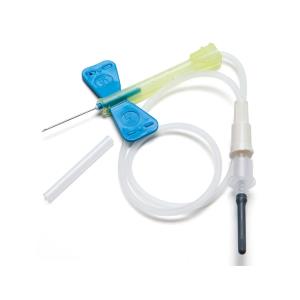 BD Vacutainer Safety-Lok Ago butterfly con adattatore Luer - 23G 0,75×19 mm - azzurro