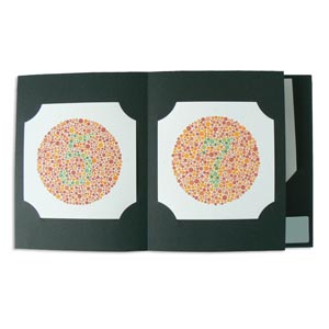 chromatique Ishihara - planches avec des numéros ou images