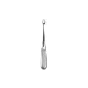 Cureta de ossos Volkmann veterinário - 17 cm - corte 3-5 mm