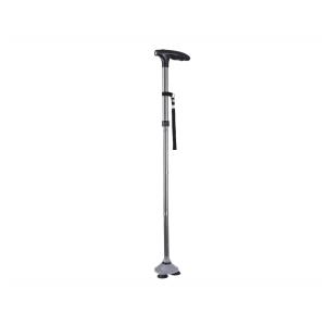 Bastone antiscivolo regolabile con luce - argento