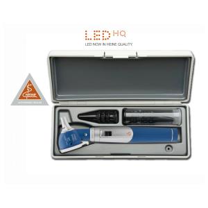 Otoscopio Heine Mini 3000® F.O. LED - 2,5V con mango a pilas y estuche - azul