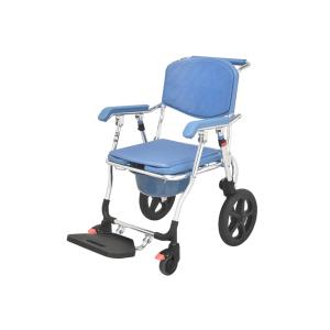 Cadeira de rodas sanitaria dobrável - azul