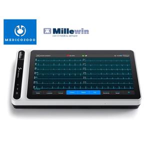 Tablet NeoECG S120 per Medico 2000/Millewin -  ECG a 12 derivazioni con interpretazione di Glasgow e connettore bottone