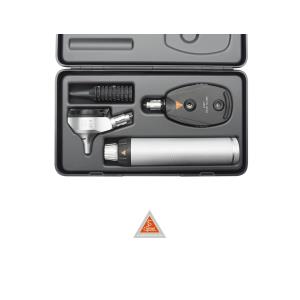 Set otoscope Heine BETA 400 F.O. LED et ophtalmoscope BETA 200 LED - avec poignée à batteries et mallette rigide - 2,5 V
