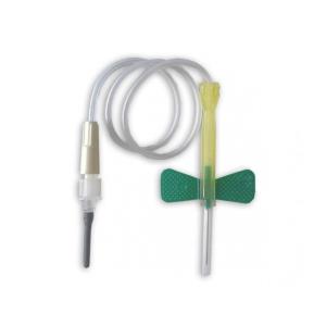 BD Vacutainer Safety-Lok Ago butterfly con adattatore Luer - 21G 0,8x19 mm - verde