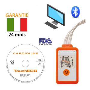 Cardioline TouchECG HD+ - électrocardiographe avec logiciel et coque de protection - Windows