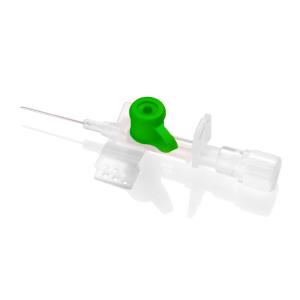 Aghi cannula Hemoflon con alette - 18G×32mm - verde
