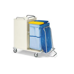 Carro de lavandaria fechado com estrutura em aço pintado