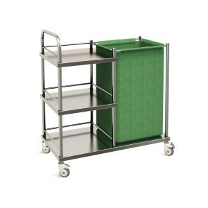 Carrello lavanderia con 3 piani