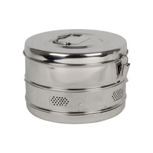 Tambour rond pour stérilisation en autoclave ou à sec - diamètre 240 × h 160 mm