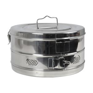 Tambour rond pour stérilisation en autoclave ou à sec - diamètre 290 × h 160 mm