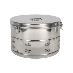 Tambour rond pour stérilisation en autoclave ou à sec - diamètre 340 × h 340 mm