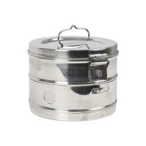 Tambour rond pour stérilisation en autoclave ou à sec - diamètre 165 × h 120 mm