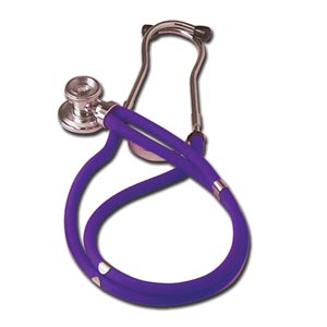 Estetoscópio Jotarap cabeça dupla - tubo violeta