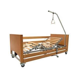 Cama de internamento articulada elétrica de 3 planos com Trendelenburg – com rodas