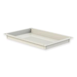 Vassoio in plastica per carrelli ISO - grigio - 600 × 400 × h 50 mm