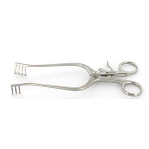 Retractor Weitlaner puntas embotadas - 20 cm 3x4