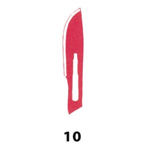 Lame bisturi monouso sterili in acciaio inox - n° 10