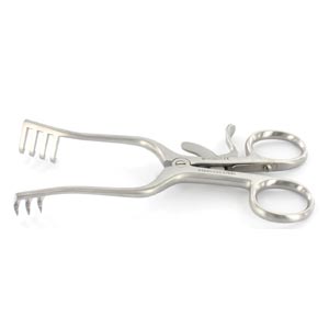 Retractor Weitlaner-Loktite- puntas agudas - 13 cm 3x4