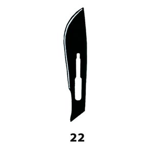 GIMA carbon steel disposable blades N. 22 - sterile