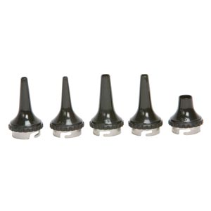Conjunto de espéculos auriculares autoclaváveis para veterinária - Ø 2,5; 3,5; 4,5; 5,5; 9 mm