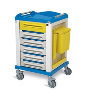 Carrello in tecnopolimero porta farmaci small - 15 scomparti