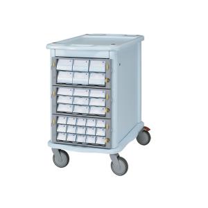 Aurion Mini 400 Chariot à médicaments double face - 3, 30 tiroirs