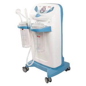 Aspirador Clinic Plus Basic com 2 frascos de 4 litros - 60 l/min