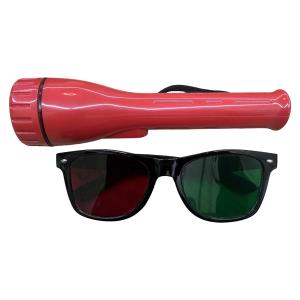 Teste das 4 luzes de Worth com óculos polarizados