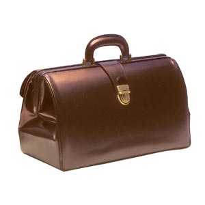 Supertexas bolsa de couro médicos - castanha