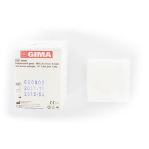 Compresses en non tissé, non stériles, 4 plis - 7,5 × 7,5 cm